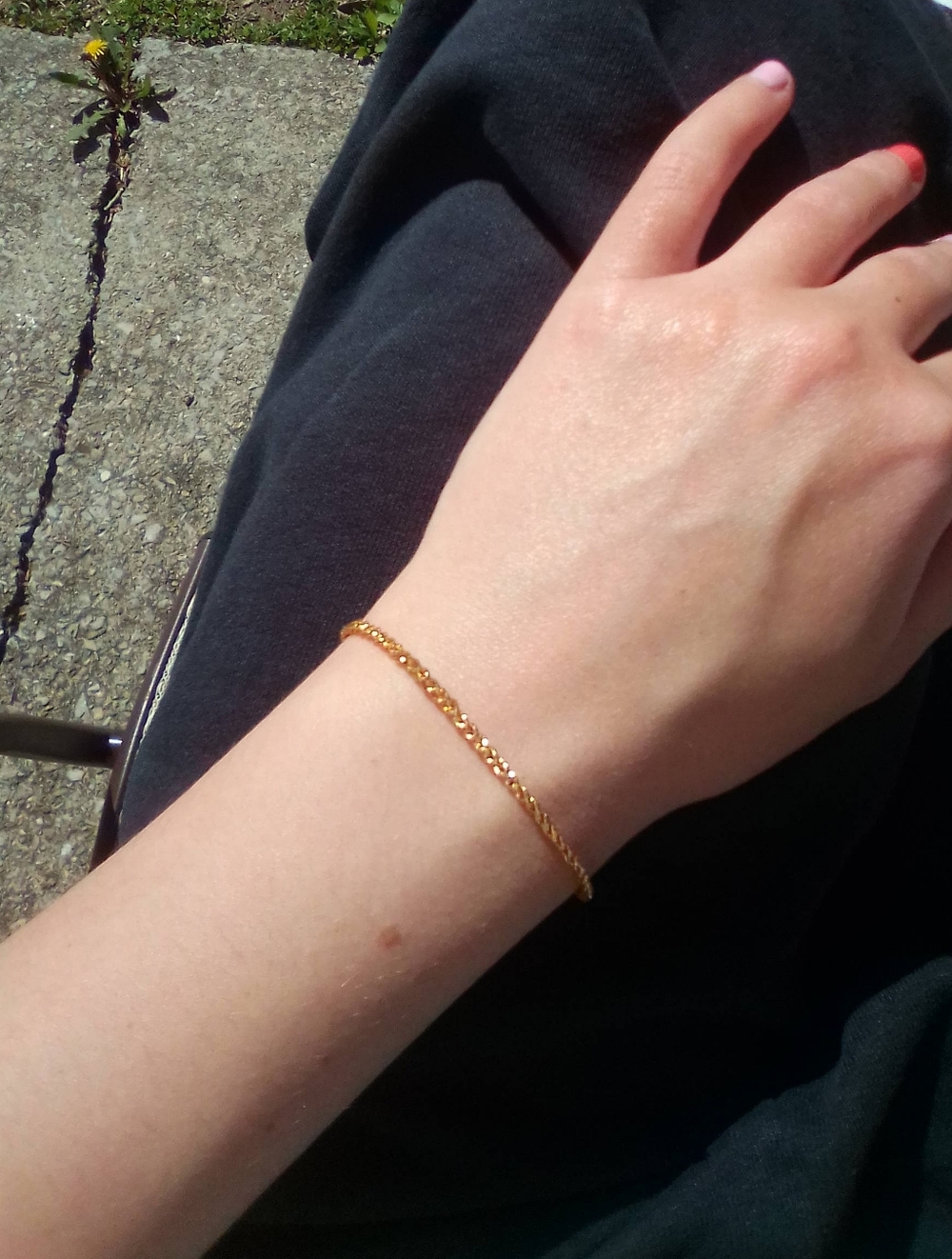 Braided Gold Tone Bracelet